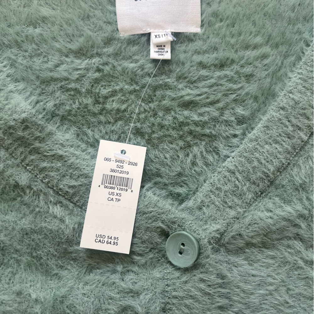 NEW Aerie Fuzzy Cropped Cardigan - Picture 2 of 3